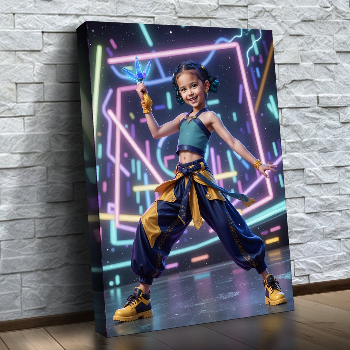 A Estrela Aquamarina do K-Pop — quadro canvas personalizado na parede