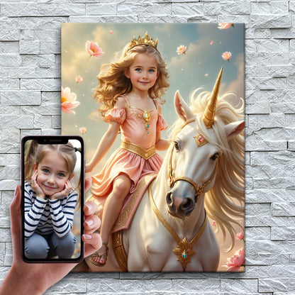A Princesa do Unicórnio das Flores — exemplo de antes e depois da personalização