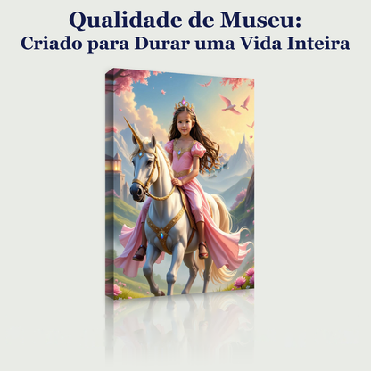 A Princesa do Unicórnio Rosa — qualidade de museu, criado para durar uma vida inteira