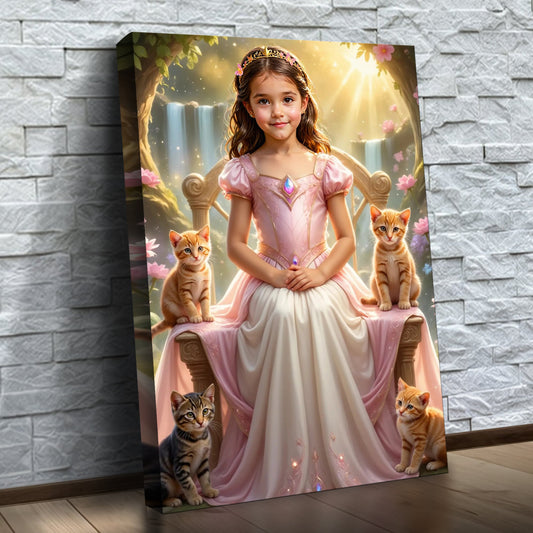 A Princesa dos Gatinhos — quadro personalizado