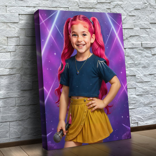 A Estrela Cometa Rosa do K-Pop — quadro personalizado