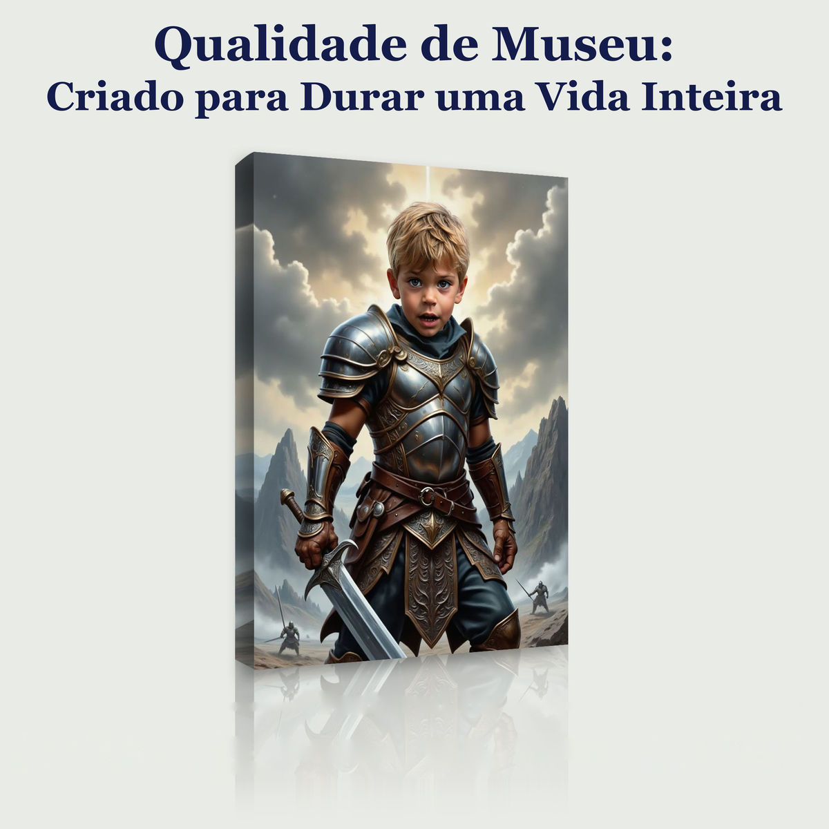 O Guerreiro Bárbaro – quadro canvas personalizado, qualidade de museu, criado para durar uma vida inteira