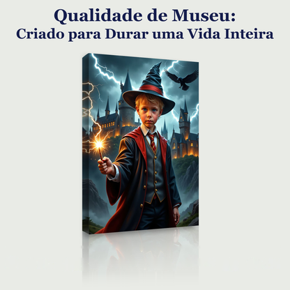 O Pequeno Bruxo – quadro canvas personalizado, qualidade de museu, criado para durar uma vida inteira
