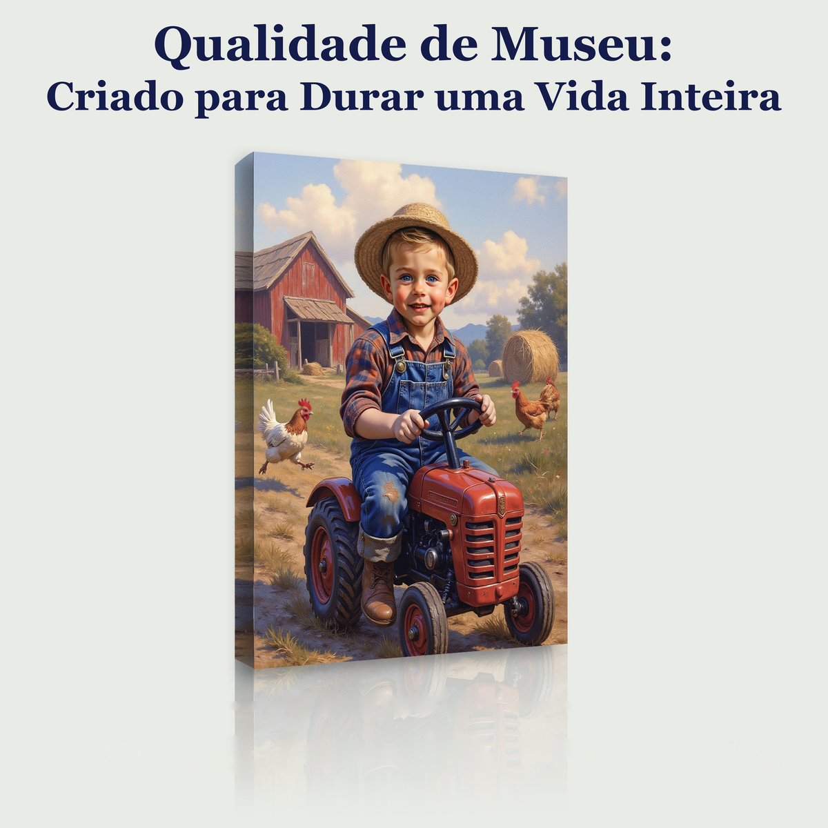 O Pequeno Fazendeiro – quadro canvas personalizado, qualidade de museu, criado para durar uma vida inteira